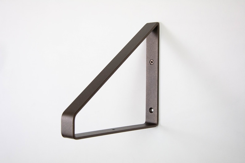 Support d'étagère en métal Couleur bronze texturé sable Support robuste Support triangulaire Support en acier Support image 7