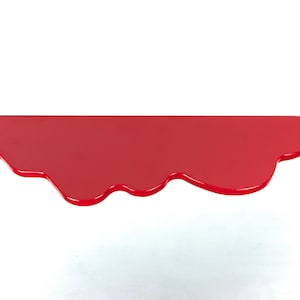 Wavy Shelf Red Shelf, Maximalist Decor, Cloud Shelf, Wall Mounted Shelf, Colorful Home Decor image 5