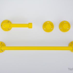 Accessori per il bagno industriali Set da 4 pezzi, Porta carta igienica, Porta asciugamani a tubo, Ganci per tubi, Set per il bagno