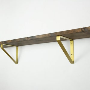 Free Shipping Inverted Powder Coated Gold/brass Shelf Bracket ...