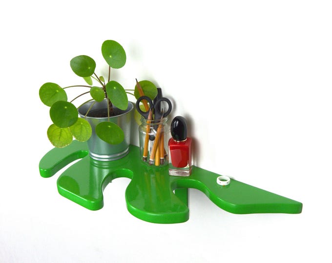 Plant Shelf - Green Shelf, Monstera Shelf, Home Decor, Hanging Plant Shelf, Eclectic Decor, Wall Decor