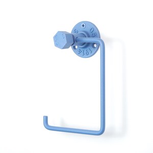 Toiletrolhouder, elegante wandhouder voor efficiënte badkameropslag, kleur afgebeeld zandstructuur blauw afbeelding 5