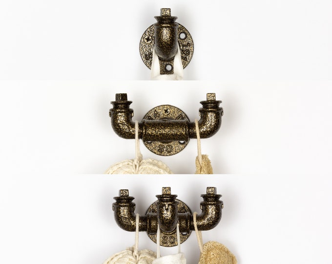 Industrial Hook, Rustic Farmhouse Double Hook, Robe Hook, Coat Hook, Towel Hook, Wall Mounted Hook, Clothes Hanger