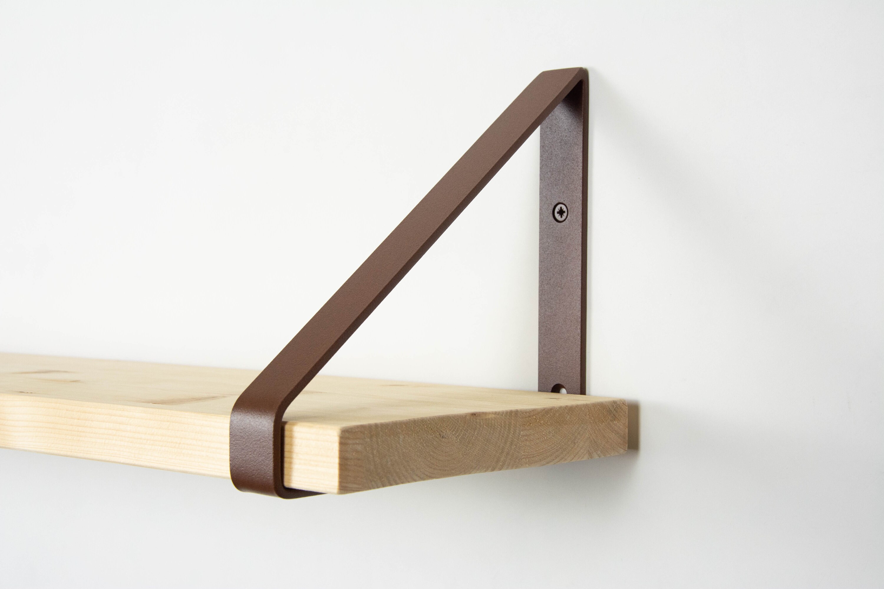 Metal Shelf Bracket For Book Shelf Rust Effect Finish
