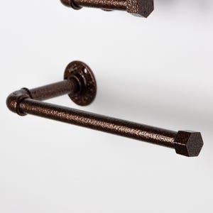 Toilet Roll Holder, Paper Towel Holder, Towel Rack, Urban Decor, Space Saver, Color Pictured Antique Copper image 7