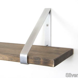 Handmade Steel Shelf Bracket - Color Pictured Silver Metallic - Perfect for Stylish Home Décor