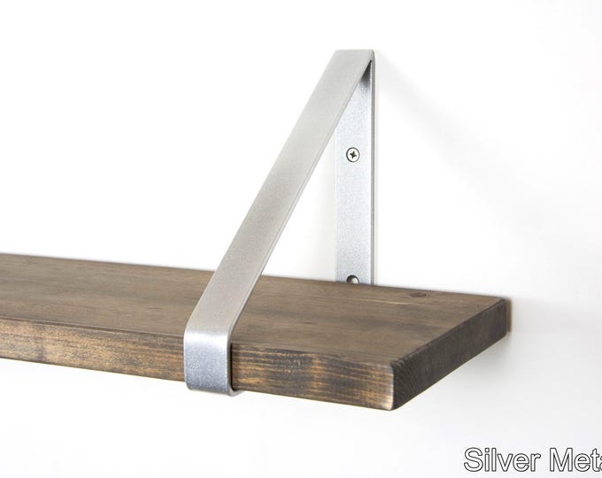 Handmade Steel Shelf Bracket - Color Pictured Silver Metallic - Perfect for Stylish Home Décor
