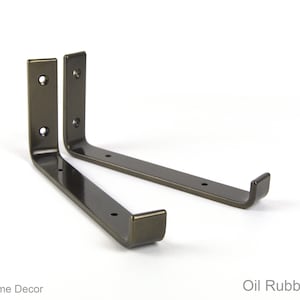 Floating Steel Shelf Bracket - Free Shipping - Colorful Open Shelving Bracket - Heavy Duty - Oil Rubbed Bronze