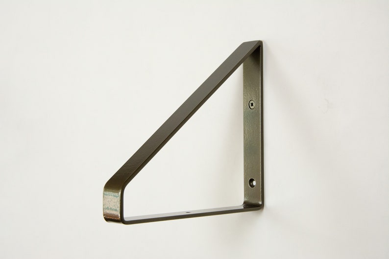 Metal Shelf Bracket Aged Brass Color Heavy Duty Bracket Triangle Bracket Steel Bracket Bracket image 7