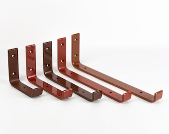 Soportes rústicos para estantes - Soportes de estilo rústico - Estantes de cocina - Soportes de cobre para estantes