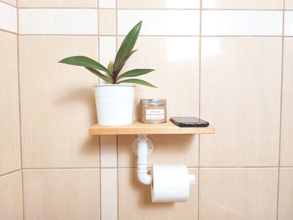 Soporte Para Papel Higienico Con Estante Plateado | Cuotas Sin Interés