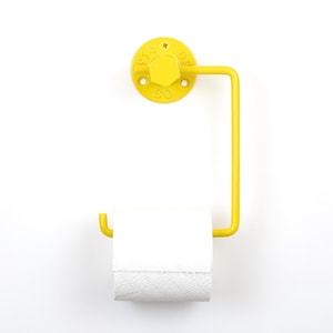 Heller Toilettenpapierhalter, Badezimmerzubehör für die Wandbefestigung, stilvolle und funktionale Wohnkultur, Farbe abgebildet - gelber Glanz