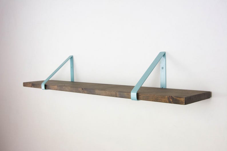Handmade Triangle Shelf Bracket - Color Pictured Pearl Pastel Blue - Colorful Wall Mounting Bracket for Shelf image 7