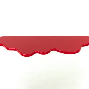 Wavy Shelf Red Shelf, Maximalist Decor, Cloud Shelf, Wall Mounted Shelf, Colorful Home Decor image 7