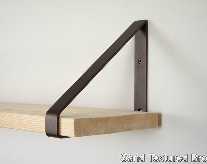 Metal Shelf Bracket - Color Pictured Sand Textured Bronze - Heavy Duty Bracket - Triangle Bracket - Steel Bracket - Bracket