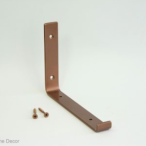 Wsporniki stalowe, malowane proszkowo miedzią - najnowszy projekt J - wytrzymałe wsporniki - wsporniki półek - otwarte półki - w zestawie śruby