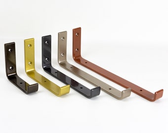 Industrial Shelf Bracket - Metal Bracket - Angle Shelf Bracket - Gold Shelf Brackets