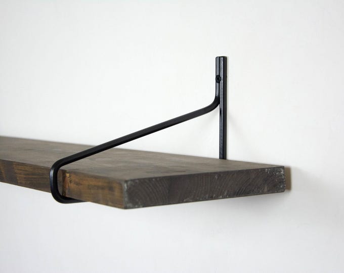 Steel Shelf Brackets | Black Shelf Brackets | Bathroom Shelving | Metal Shelf Brackets | Hardware Included