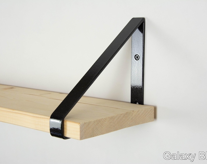 Metal Steel Bracket - Color Pictured Galaxy Black - Heavy Duty Bracket - Shelf Bracket - Triangle Bracket - Steel Bracket