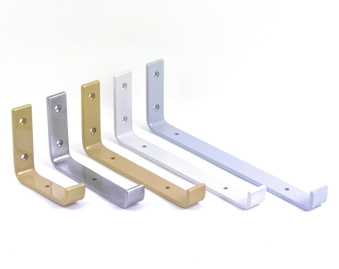 Industrial Shelf Bracket - Metal Bracket - Angle Shelf Bracket - Gold Shelf Brackets