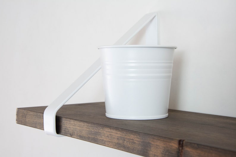 Metal Shelf Bracket White Matte Color Shelf Bracket Etsy