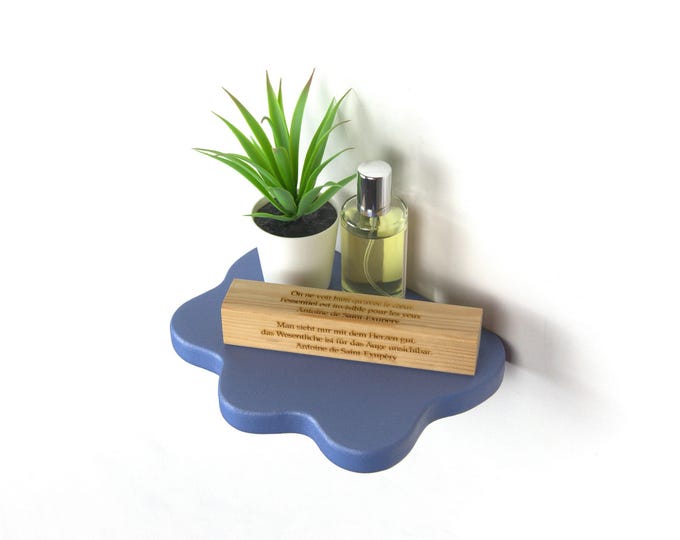 Cloud Shelf - Wavy Shelf, Aesthetic Home Decor, Wall Shelf, Eclectic Decor, Funky Decor, Powder Coated Shelf