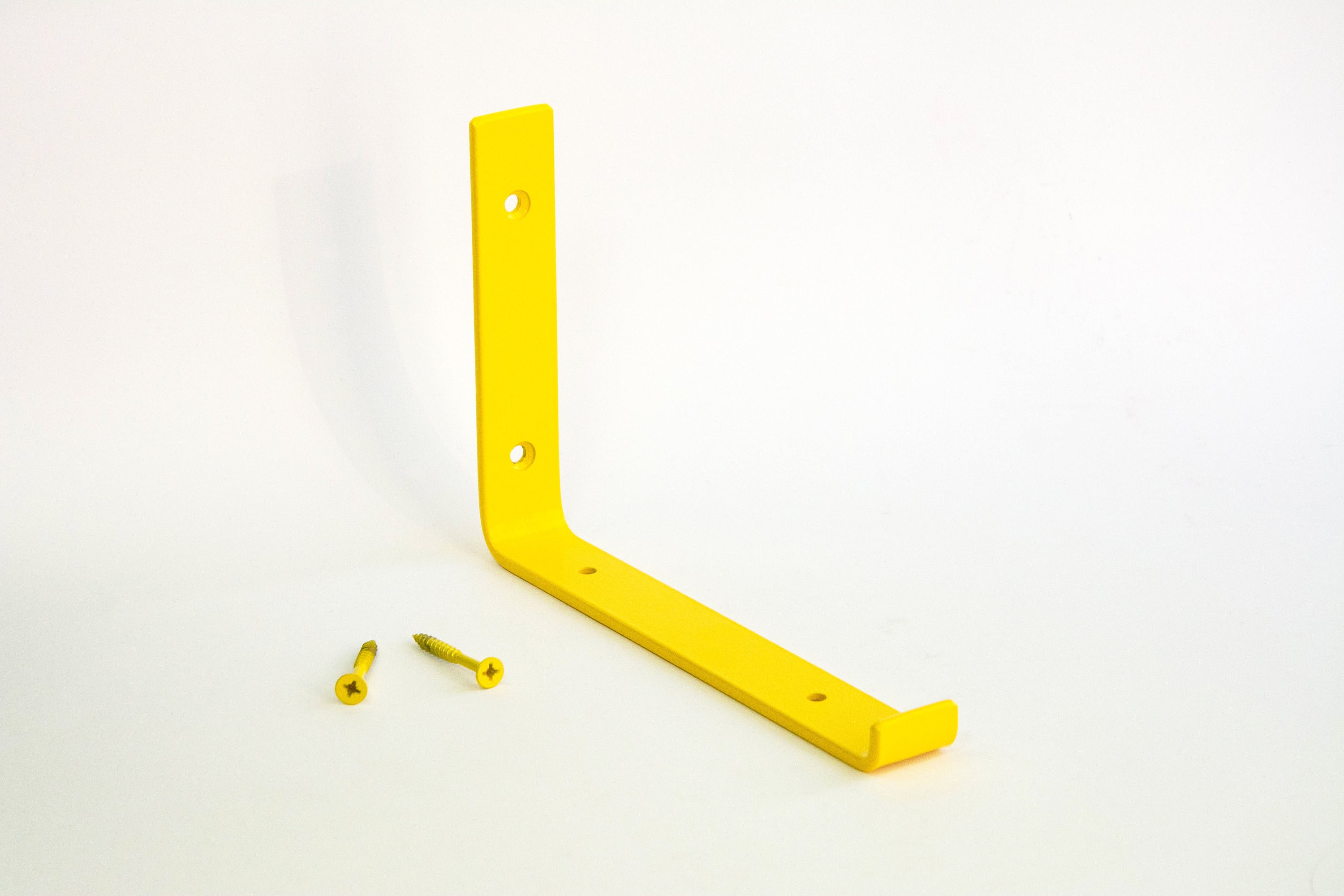 Open Shelving Steel Corbel Metal Steel Brackets Yellow Gloss Powder Coated Heavy Duty Brackets