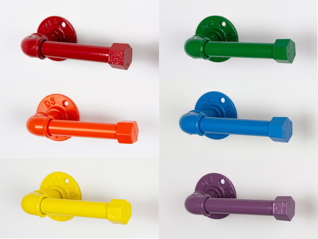 Colorful Bathroom Decor, Colorful Toilet Paper Holder, Modern Toilet ...