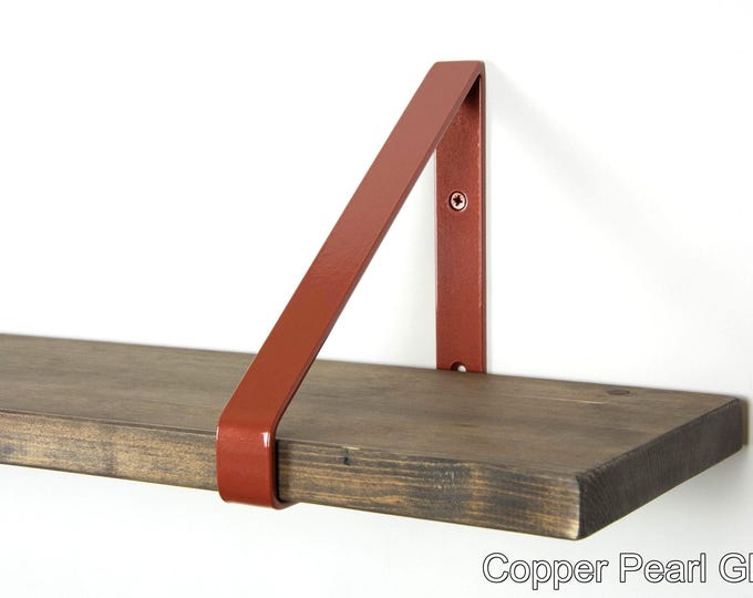 Metal Shelf Bracket - Color Pictured Copper Pearl Gloss - Shelf Bracket - Shelving - Heavy Duty Bracket - Steel Shelf Bracket