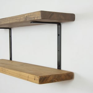 Soportes de acero para estantes dobles, con recubrimiento en polvo, diseño en forma de U/C, resistente, organización, incluye herrajes.