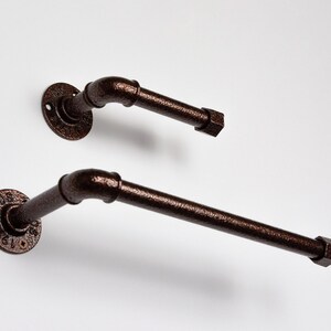Toilet Roll Holder, Paper Towel Holder, Towel Rack, Urban Decor, Space Saver, Color Pictured Antique Copper image 3