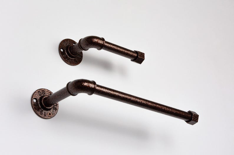 Toilet Roll Holder, Paper Towel Holder, Towel Rack, Urban Decor, Space Saver, Color Pictured Antique Copper image 3