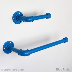 Suporte de toalha, suporte de rolo de papel higiênico, toalheiro, ferragens de banheiro, banheiro industrial, cor retratada azul fosco