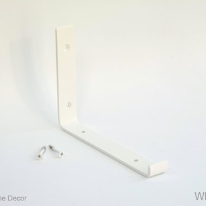 Stahlklammern Weiß Matt pulverbeschichtet - J Design - J Design - Hochleistungsklammern - Regalklammern - Offene Regale - Stahlkrag