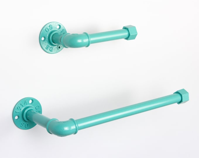 Toilet Paper Holder, Paper Towel Holder, Towel Rack, TP Holder, Farmhouse Decor, Color Pictured Light Blue