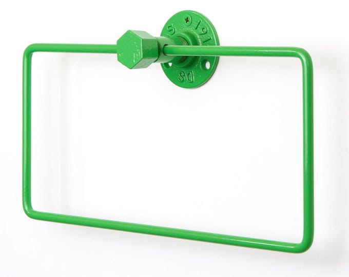 Towel Holder Ring, Decorative Towel Hanger for Bathroom, Stylish & Functional Home Accessory, Color Pictured - Green Gloss