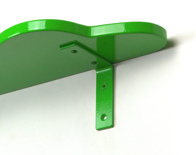 Green Gloss Shelf Bracket - Stylish Metal Support for Wall Shelves, Sturdy Floating Shelf Holder, Modern Home Decor