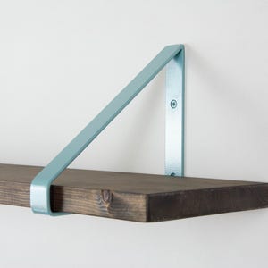 Handmade Triangle Shelf Bracket - Color Pictured Pearl Pastel Blue - Colorful Wall Mounting Bracket for Shelf image 3