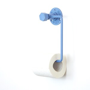 Toiletrolhouder, elegante wandhouder voor efficiënte badkameropslag, kleur afgebeeld zandstructuur blauw afbeelding 3