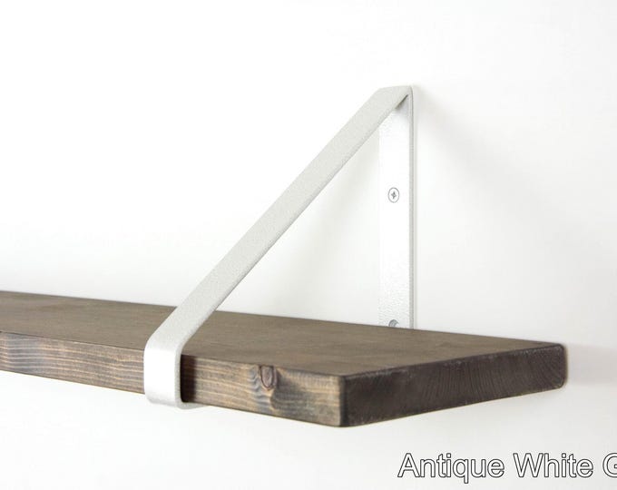 Shelf Bracket - Color Pictured Antique White Gold - Heavy Duty Bracket - Shelving - Triangle Bracket - Bracket