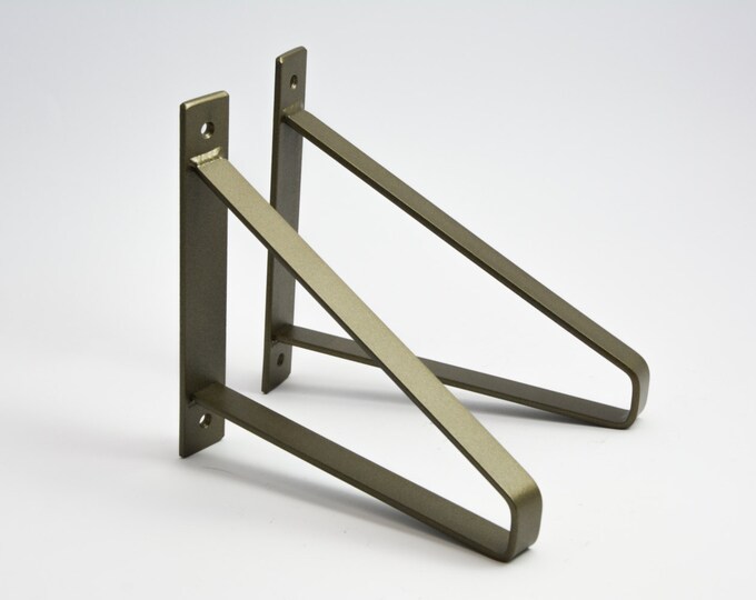 Pair of Powder Coated Steel Brackets - Newest Design Brackets - Steel Brackets - Shelf Brackets - Powder Coated Brackets - Unique Brackets