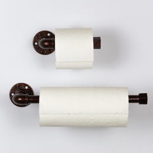 Toilet Roll Holder, Paper Towel Holder, Towel Rack, Urban Decor, Space Saver, Color Pictured Antique Copper image 5