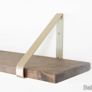 Metal Shelf Bracket -  Color Pictured Beige Pearl - Heavy Duty Bracket - Steel Bracket - Triangle Bracket - Bracket