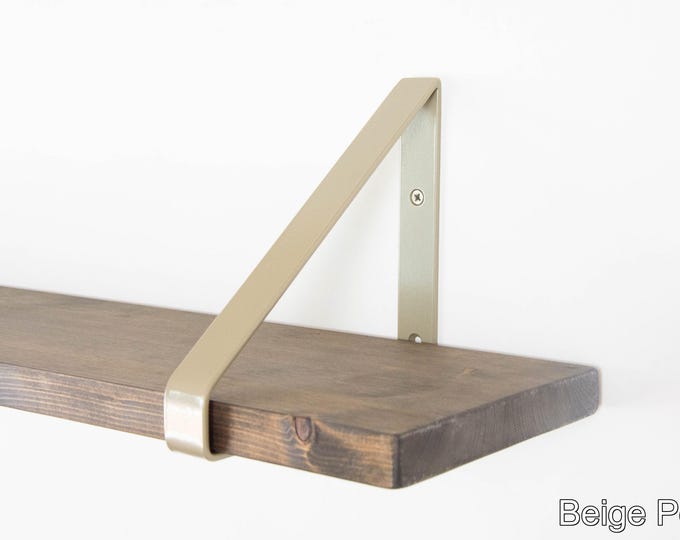 Metal Shelf Bracket -  Color Pictured Beige Pearl - Heavy Duty Bracket - Steel Bracket - Triangle Bracket - Bracket
