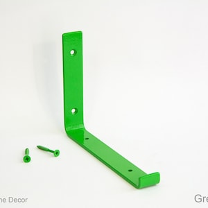 Steel Brackets Green Gloss Powder Coated - Newest J Design - Heavy Duty Bracket - Shelf Brackets -  Open Shelving - Steel Corbel