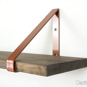 Metal Shelf Bracket - Dark Copper Color - Shelf Bracket - Shelving - Heavy Duty Bracket - Steel Shelf Bracket