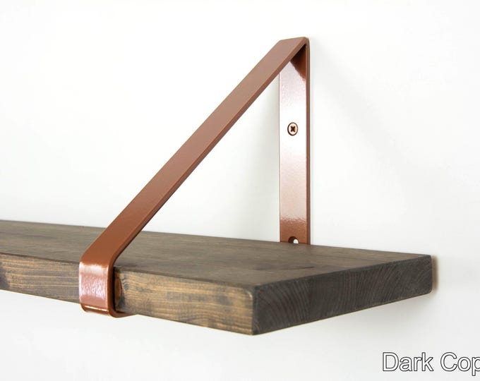 Metal Shelf Bracket - Dark Copper Color - Shelf Bracket - Shelving - Heavy Duty Bracket - Steel Shelf Bracket
