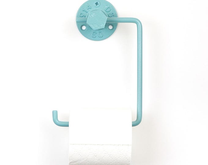 Toilet Paper Holder, Vibrant Bathroom Decor, Functional Wall Mounted Paper Holder for Unique Spaces, Color Pictured - Pearl Pastel Blue