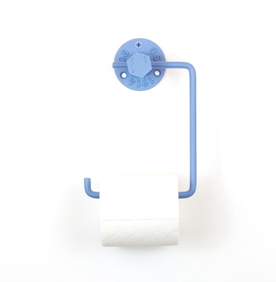 Toilet Roll Holder, Elegant Wall Mounted Holder for Efficient Bathroom Storage, Color Pictured Sand Textured Blue