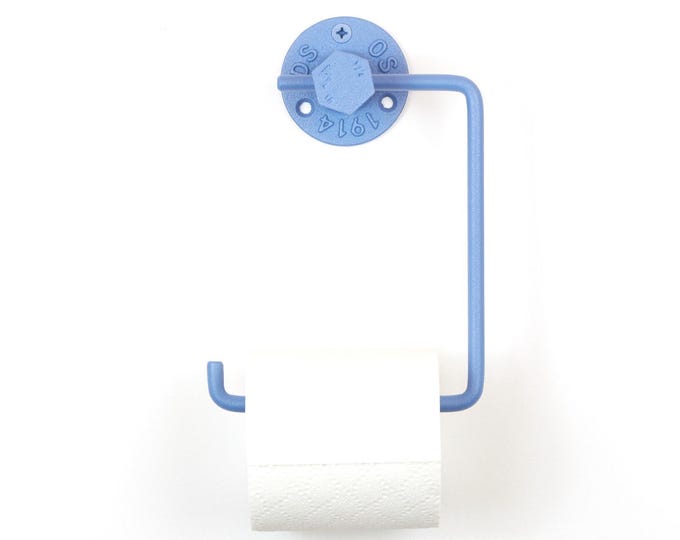 Toilet Roll Holder, Elegant Wall Mounted Holder for Efficient Bathroom Storage, Color Pictured Sand Textured Blue